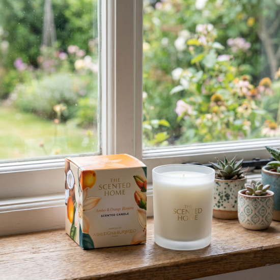 Amber & Orange Blossom Scented Candle